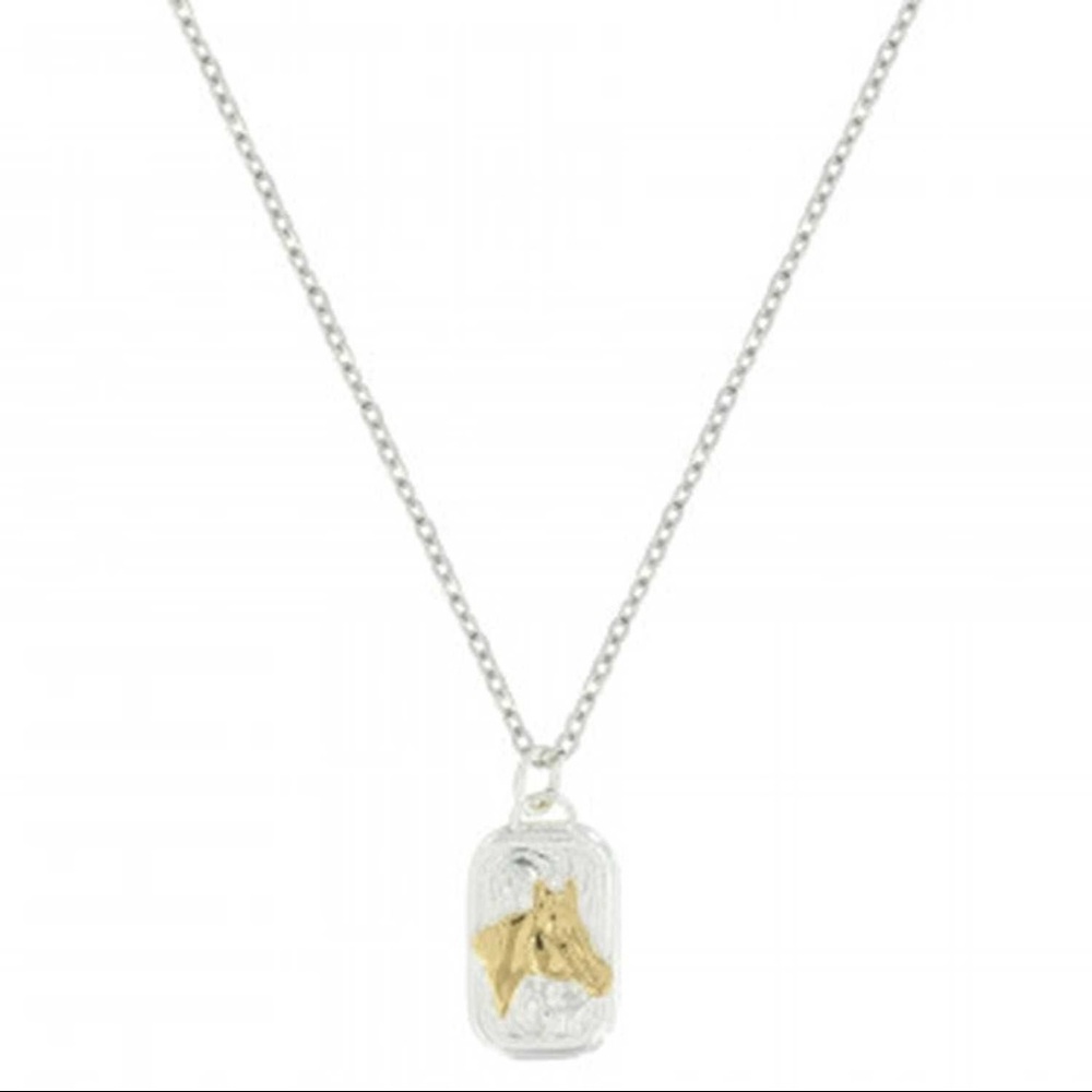 NIB Montana Silversmiths Horse Portrait Necklace